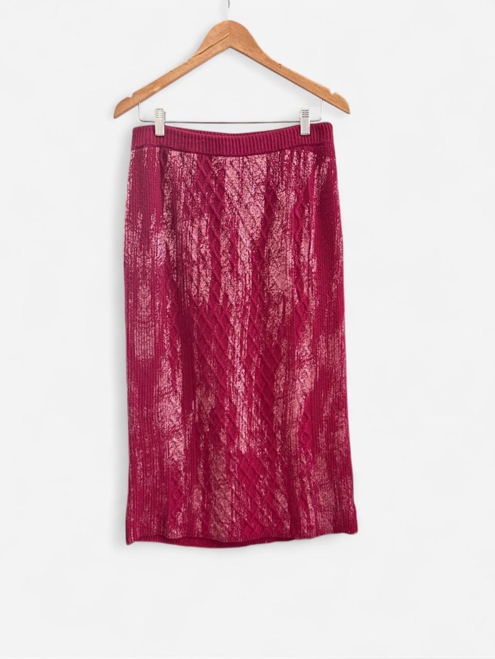 Anthropologie rue shimmer sweater Midi Skirt size M cottage core boho preppy